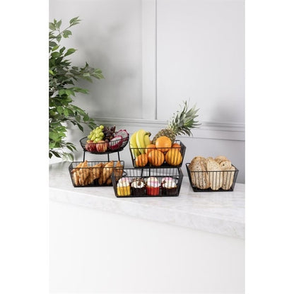 Olympia Wire Food Display Tray Rectangular Black 280x180x100mm dp672