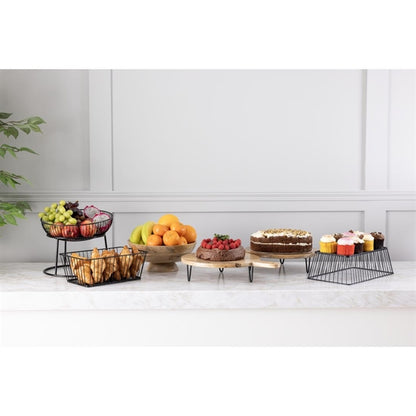 Olympia Wire Food Display Tray Rectangular Black 330x190x100mm dp671