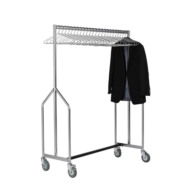 Heavy Duty Z Garment Rail with 25 Chrome Hangers dp706