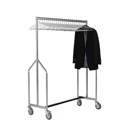 Heavy Duty Z Garment Rail with 25 Chrome Hangers dp706