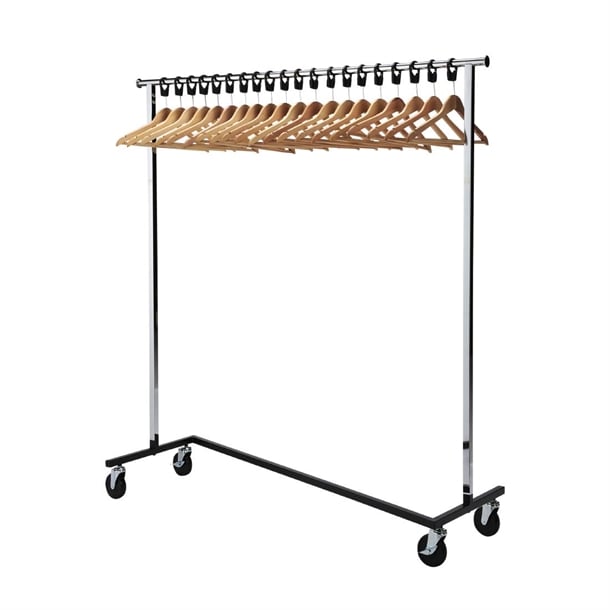 Bolero Garment Rail with 20 Wood Hangers dp710
