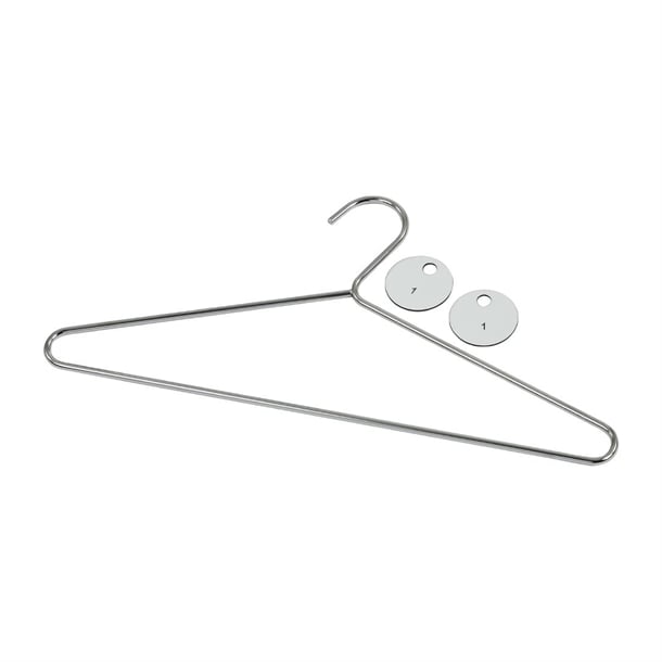 Chrome Plated Steel Hangers with Tags (50 Pack) dp918