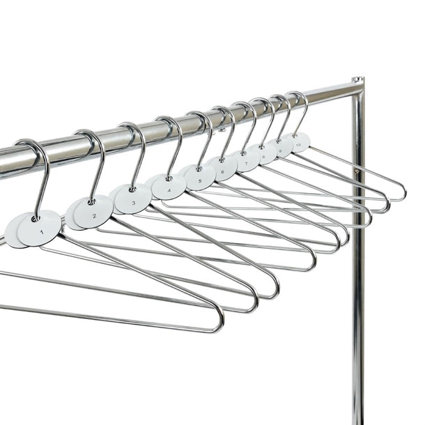 Chrome Plated Steel Hangers with Tags (50 Pack) dp918