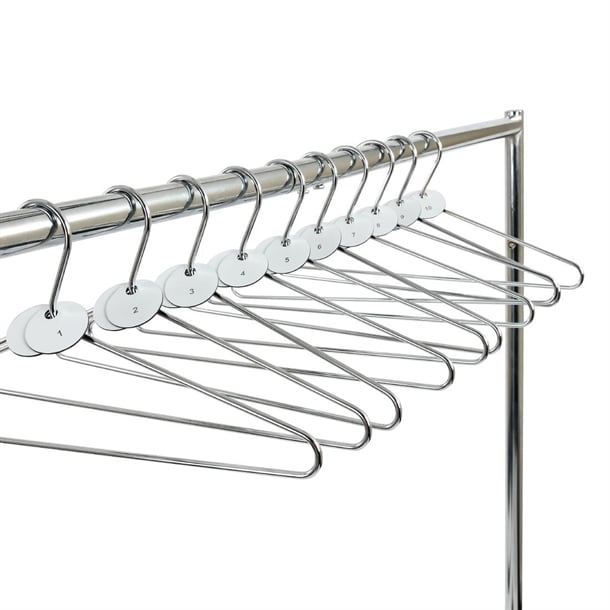 Chrome Plated Steel Hangers with Tags (50 Pack) dp918