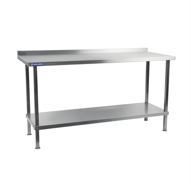 Vogue Stainless Steel Wall Table with Upstand 600(D)mm p_dr022