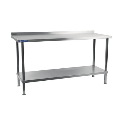Vogue Stainless Steel Wall Table with Upstand 600(D)mm p_dr022