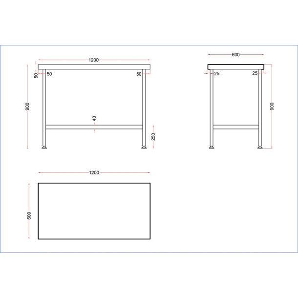 Vogue Stainless Steel Centre Table 600(D)mm p_dr043