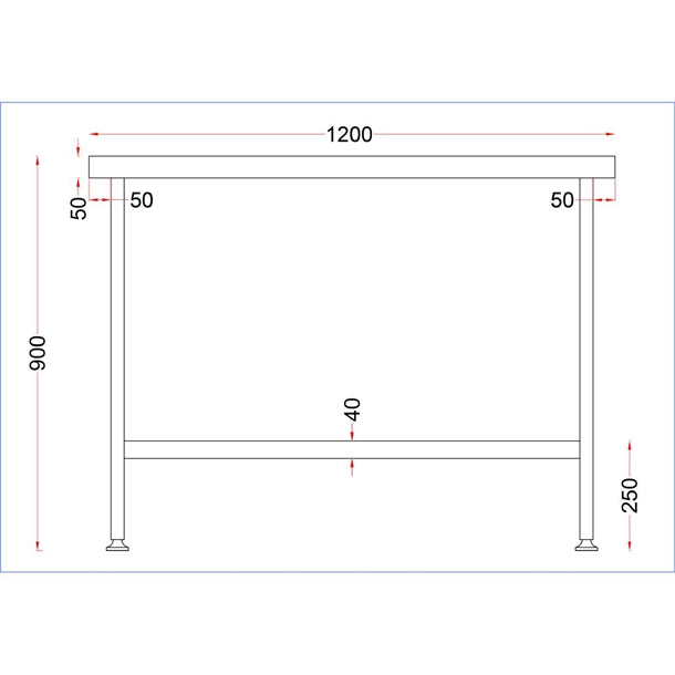 Vogue Stainless Steel Centre Table 600(D)mm p_dr043