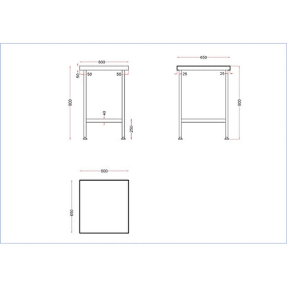 Vogue Stainless Steel Centre Table 650(D)mm p_dr050