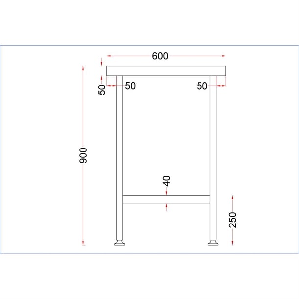 Vogue Stainless Steel Centre Table 650(D)mm p_dr050