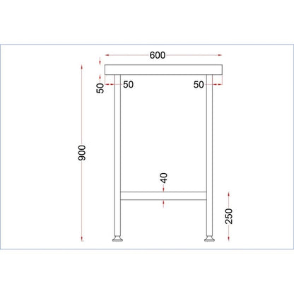 Vogue Stainless Steel Centre Table 650(D)mm p_dr050