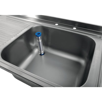 Vogue Fully Assembled Stainless Steel Left Hand Drainer 1500mm dr385