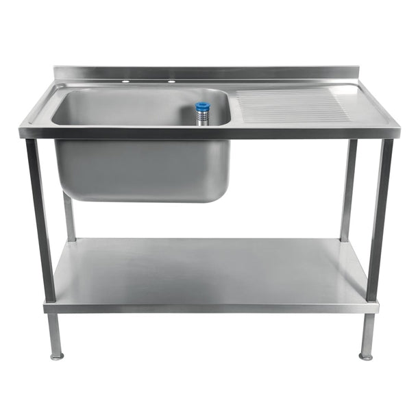 Vogue Fully Assembled Stainless Steel Sink Right Hand Drainer 1000mm dr380