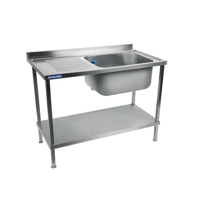 Vogue Fully Assembled Stainless Steel Sink Left Hand Drainer 1000mm dr060
