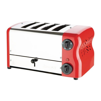 Rowlett Esprit 4 Slot Toaster Traffic Red w/2x Additional Elements & Sandwich Cage ch184