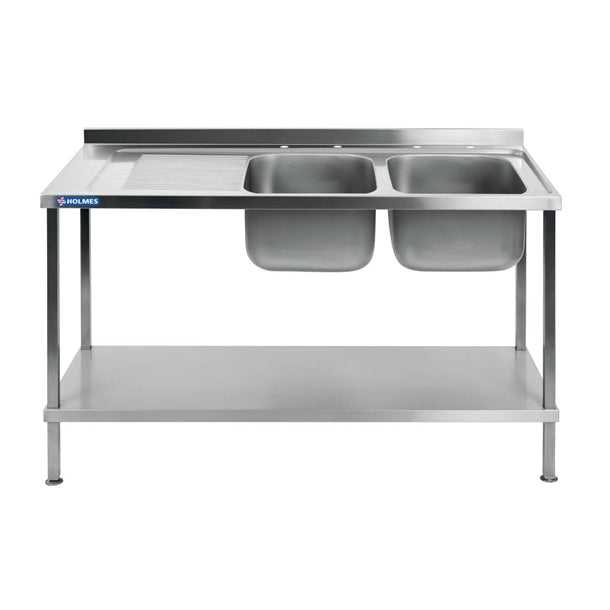 Vogue Fully Assembled Stainless Steel Sink Left Hand Drainer 1500mm dr391