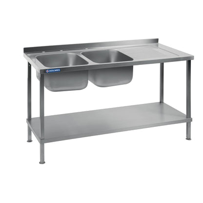 Vogue Fully Assembled Stainless Steel Sink Right Hand Drainer 1500mm dr392