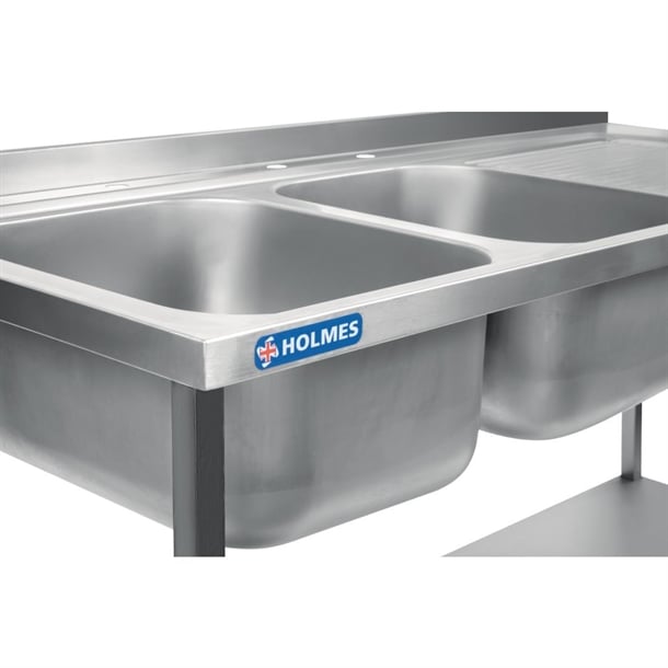 Vogue Fully Assembled Stainless Steel Sink Right Hand Drainer 1800mm dr394