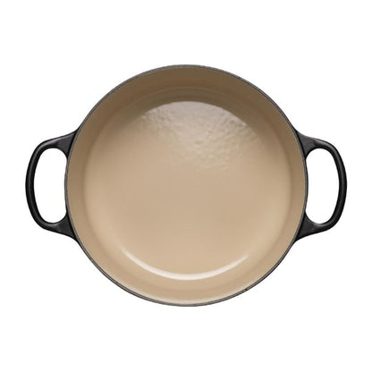 Le Creuset Cast Iron Round Casserole Dish Satin Black p_dr456
