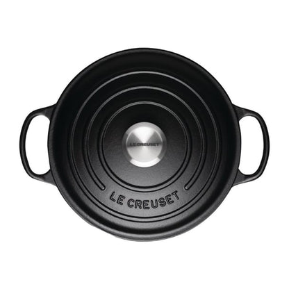 Le Creuset Cast Iron Round Casserole Dish Satin Black p_dr456