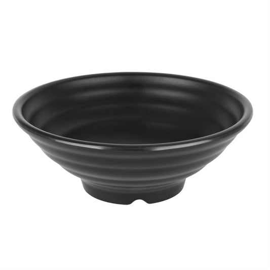 Olympia Kristallon Fusion Melamine Large Bowls Black 225mm (4 Pack) dr512