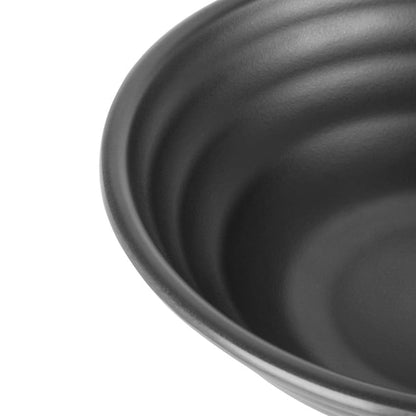 Olympia Kristallon Fusion Melamine Large Bowls Black 225mm (4 Pack) dr512