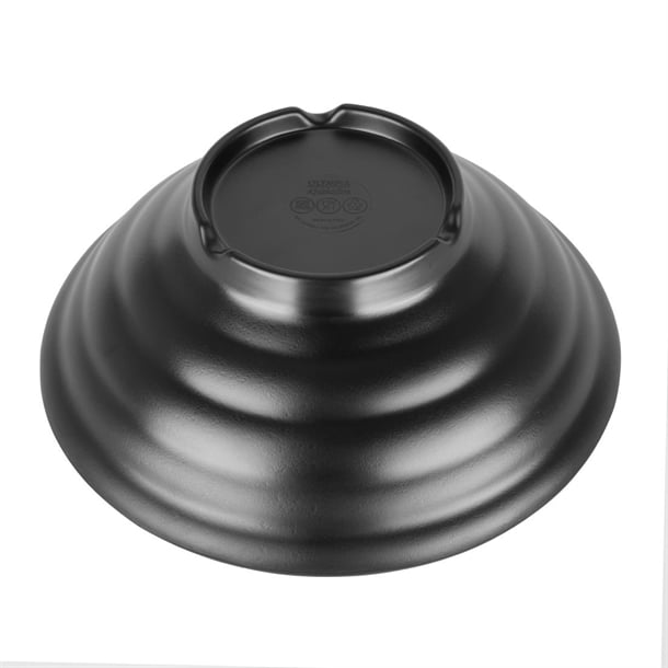Olympia Kristallon Fusion Melamine Large Bowls Black 225mm (4 Pack) dr512