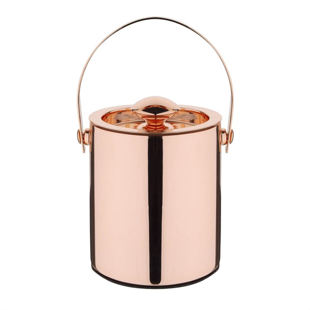 Olympia Double Walled Ice Bucket with Lid 1Ltr Copper dr740