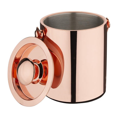 Olympia Double Walled Ice Bucket with Lid 1Ltr Copper dr740