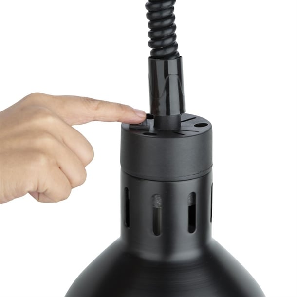 Buffalo Retractable Heat Lamp Matte Black Finish dr759