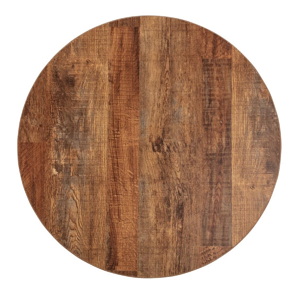 Bolero Pre-Drilled Round Table Top Urban Dark 600mm dr822