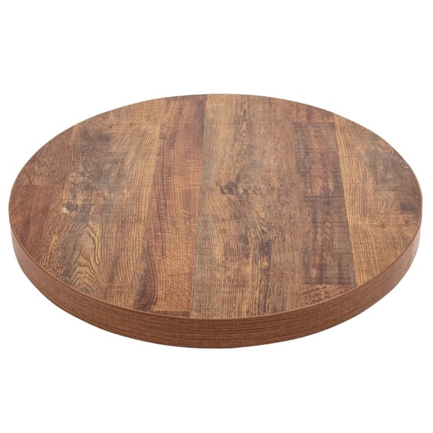 Bolero Pre-Drilled Round Table Top Urban Dark 600mm dr822