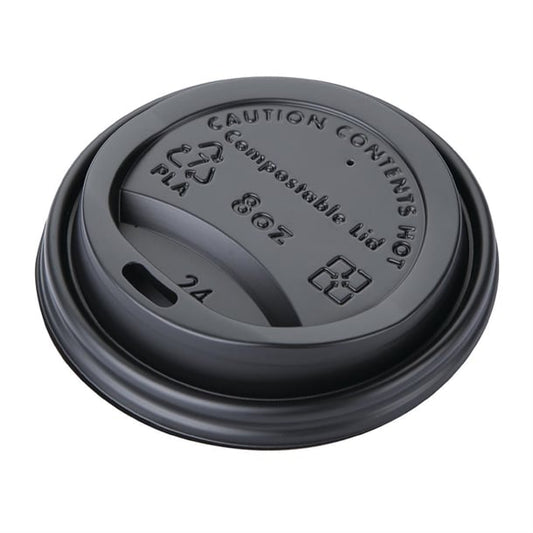 Fiesta Compostable Lids for 8oz Hot Cups (1000 Pack) ds052