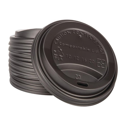 Fiesta Compostable Coffee Cup Lids 340ml / 12oz (50 Pack) ds055