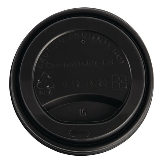 Fiesta Compostable Coffee Cup Lids 340ml / 12oz (50 Pack) ds055