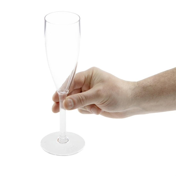 Olympia Kristallon Polycarbonate Champagne Flutes 200ml (12 Pack) ds133
