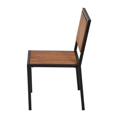 Bolero Steel & Acacia Side Chairs (4 Pack) ds150