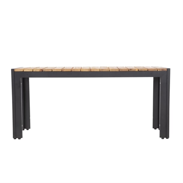 Bolero Rectangular Steel and Acacia Benches 1000mm (2 Pack) ds154