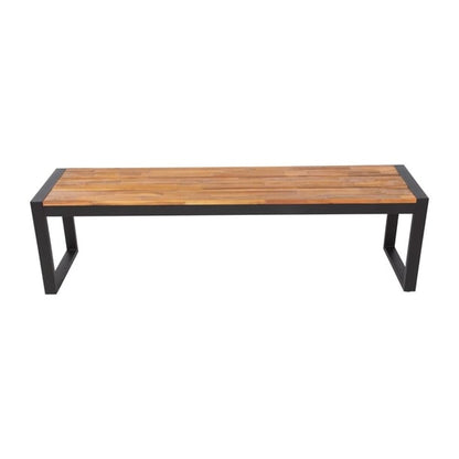 Bolero Acacia Wood and Steel Industrial Benches 1600mm (2 Pack) ds158