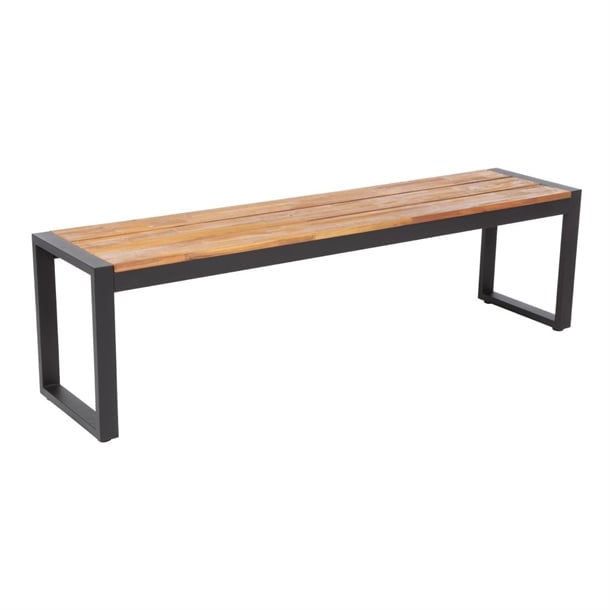 Bolero Acacia Wood and Steel Industrial Benches 1600mm (2 Pack) ds158