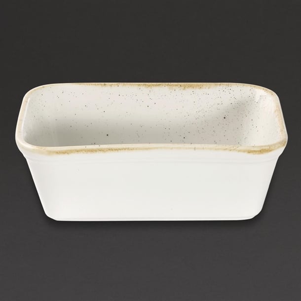 Churchill Stonecast Deep Rectangular Dishes Barley White 160mm (12 Pack) ds494