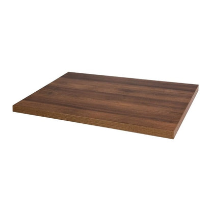 Bolero Pre-drilled Rectangular Table Top Rustic Oak 1100(W) x 700(D)mm dt442