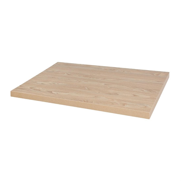 Bolero Pre-drilled Rectangular Table Top Antique Natural 1100(W) x 700(D)mm dt443