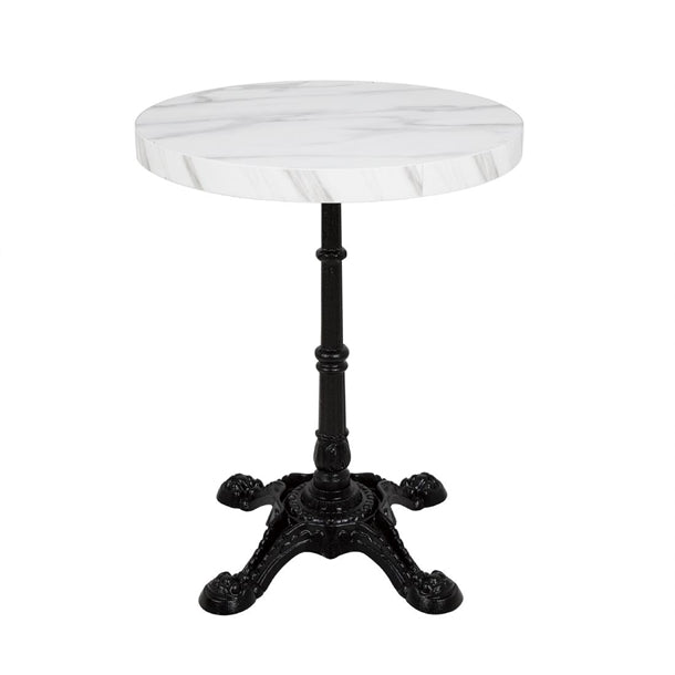 Bolero Pre-drilled Round Table Top Marble Effect 600mm dt445