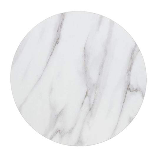 Bolero Pre-drilled Round Table Top Marble Effect 600mm dt445