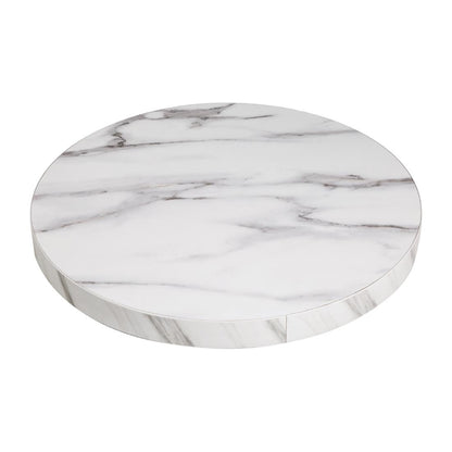 Bolero Pre-drilled Round Table Top Marble Effect 600mm dt445