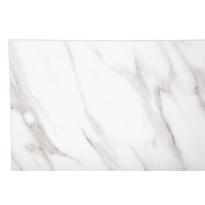 Bolero Pre-Drilled Rectangular Table Top Marble Effect 700mm dt447