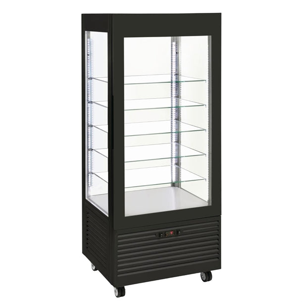Roller Grill Display Fridge with Fixed Shelves Black dt737