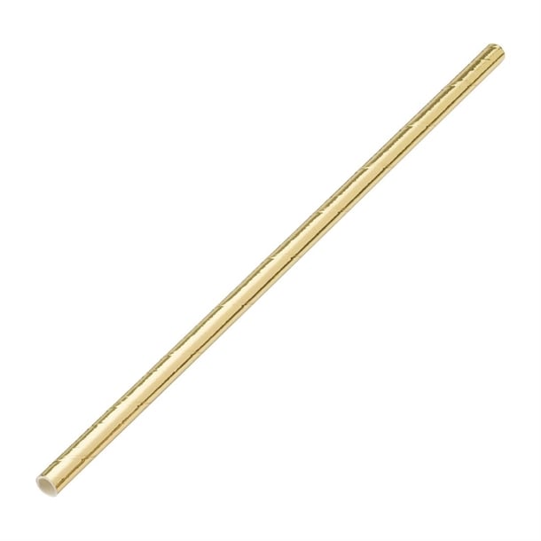 Utopia Biodegradable Paper Straws Gold (250 Pack) dw192