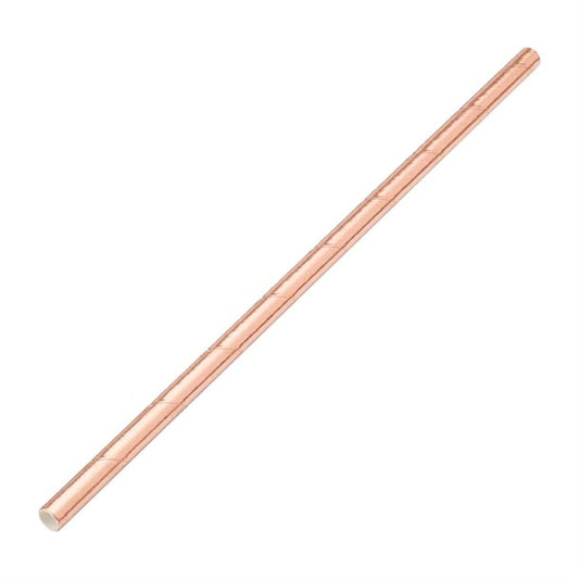 Utopia Biodegradable Paper Straws Copper (250 Pack) dw194